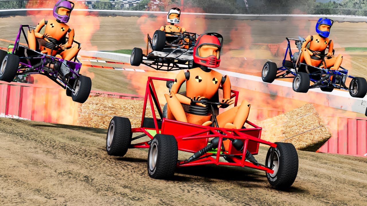 Super Racing Kart Crashes and Fails in BeamNG.drive - BeamNG OMDs