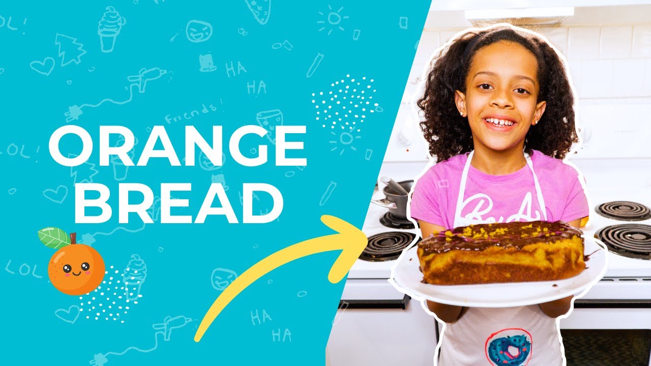 Orange bread with chocolate glaze recipe 🍊 🍫 |  kids cooking