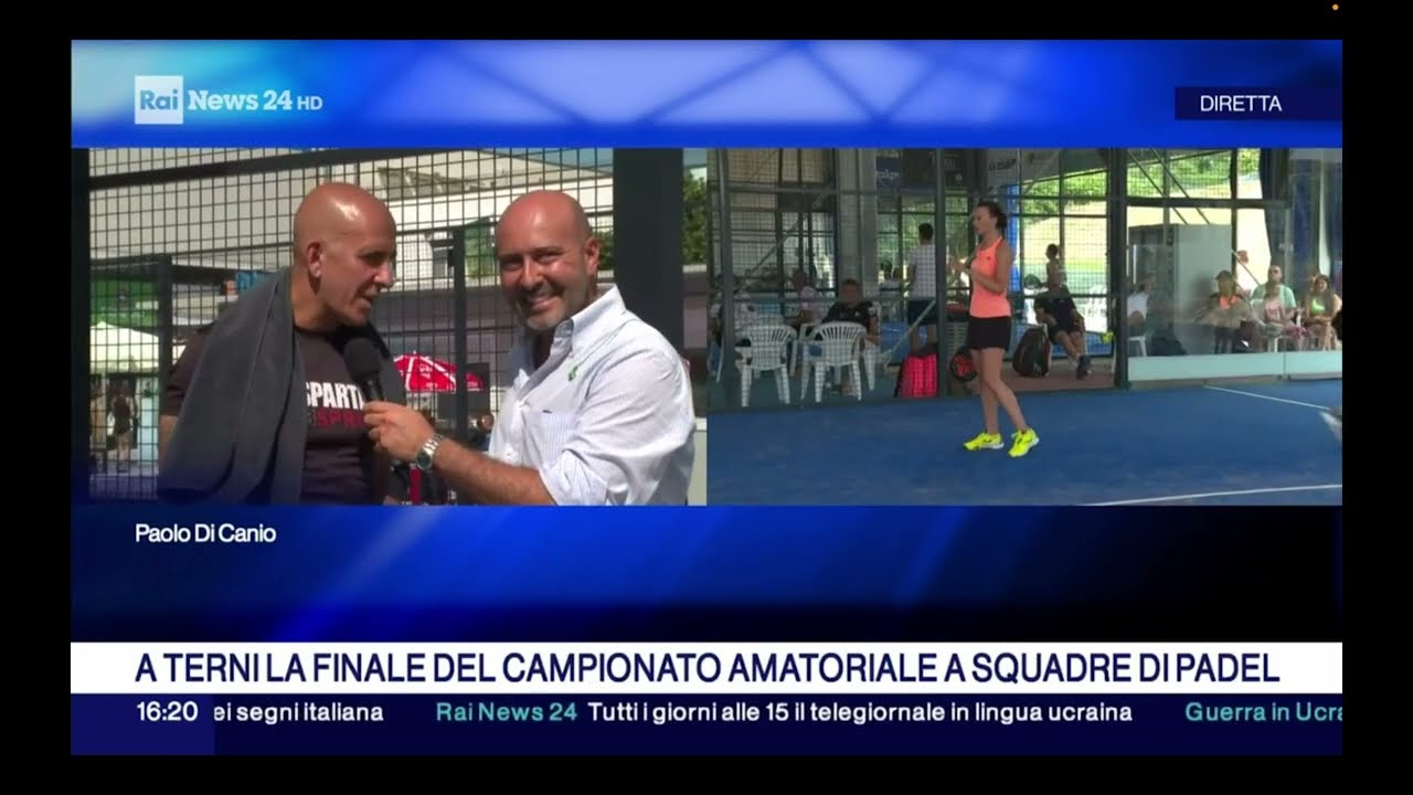 Finale Nazionale Padel - Rai News24: Intervista a Paolo Di Canio
