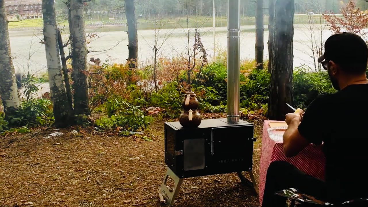 🌲 Sonbaharda Çam Ve Köknar Ormanlarında Göl Kenarında Huzur 🍁 Kuzine, Odun ve Drone Keşfi! 🏞️ 🌲🔥