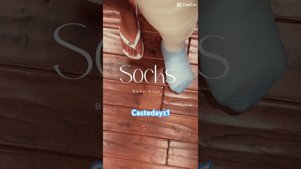 Cast sock leg cast #legcast #socksaddict #foot #broken #leginjury