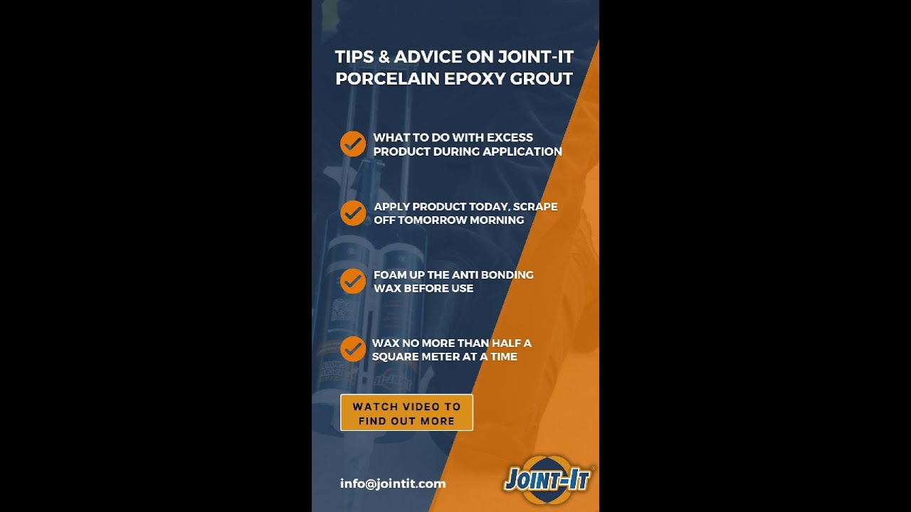 Epoxy Grout for Porcelain |  Application Tips & Advice | Joint-It Porcelain Epoxy Grout