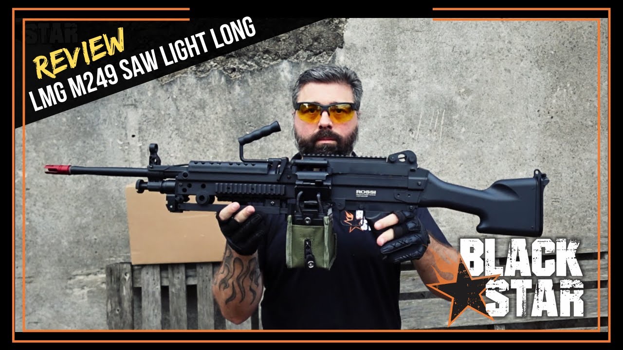 REVIEW AIRSOFT LMG M249 SAW  - CONHEÇA A NOVA SUPORTE DA ROSSI!