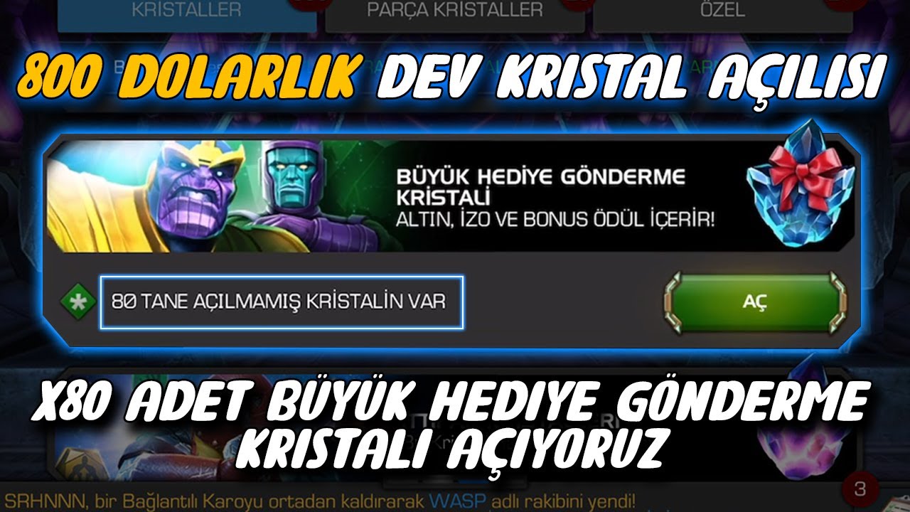 800 DOLARLIK DEV KRİSTAL AÇILIŞINA HAZIR OLUN - MARVEL ŞAMPİYONLAR TURNUVASI KRİSTAL AÇILIŞI