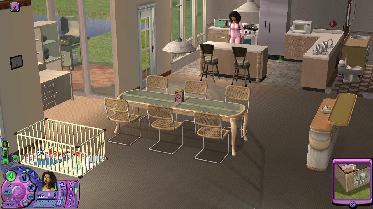 Let's play Sims 2: Our Simselves checking on my twin