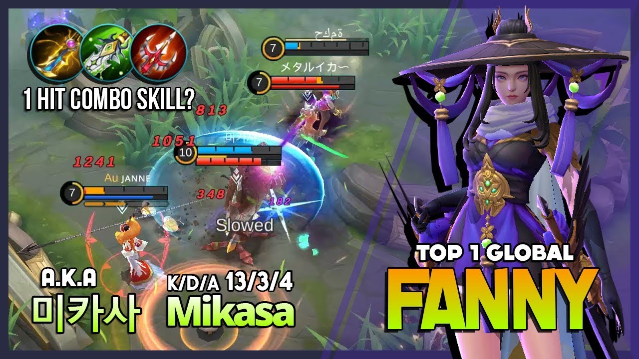Brutal Burst Damage Skylark by Legend of Fanny! 미카사 a.k.a Mikasa Top 1 Global Fanny ~ Mobile Legends