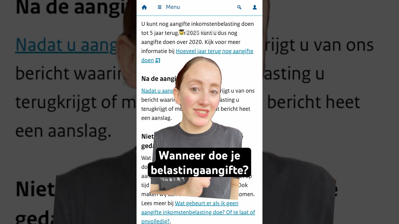 Wanneer doe je belastingaangifte?