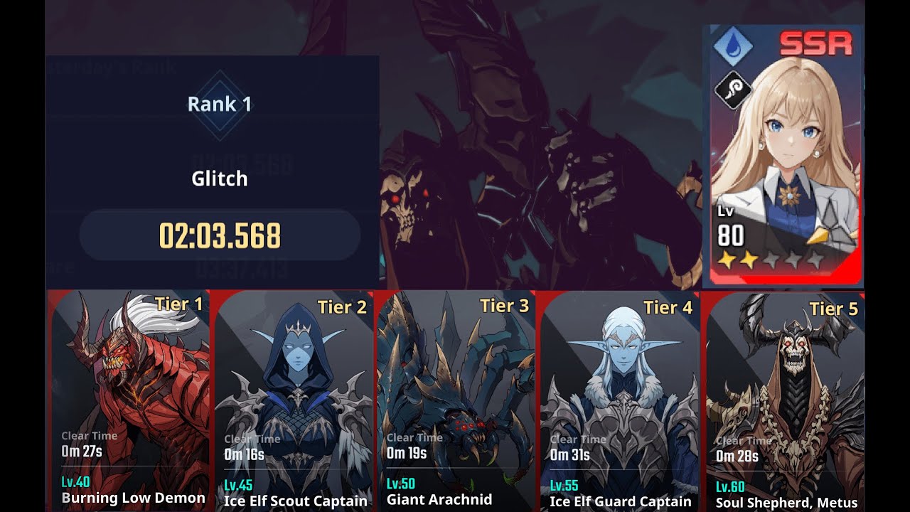 Solo Leveling ARISE | Alicia A2 2:03.568 | Battlefield of Time Challenge Season 2 #1