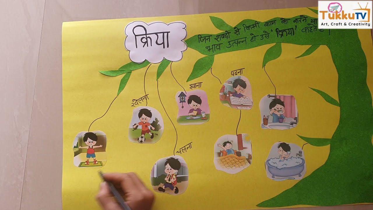 HINDI TLM Kriya (Verb) क्रिया , TLM से सब याद रहेगा |Hindi Project | TukkuTV