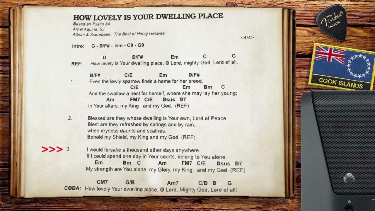 How lovely is Your dwelling place-Piano version (Lyrics with chords)