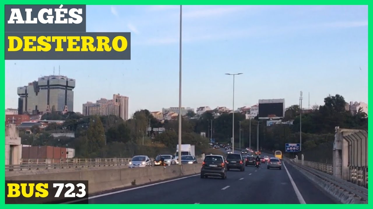 Lisbon, Bus 723 ride from Alg&eacute;s to Desterro