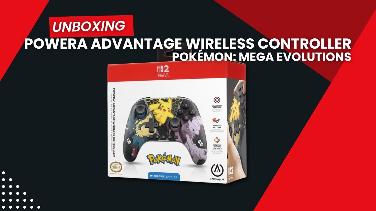 PowerA Advantage Wireless Controller Pok&eacute;mon Mega Evolutions - unboxing i prezentacja