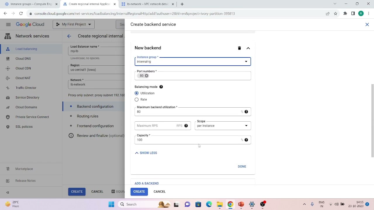 Creating Regional Internal Application Load Balancer in Google Cloud (GCP)