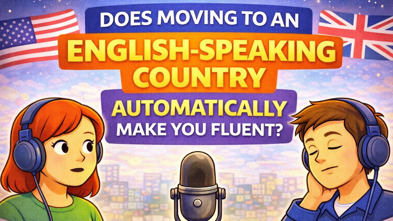 Does moving to an English-speaking country make you fluent | Real World English Conversation Podcast