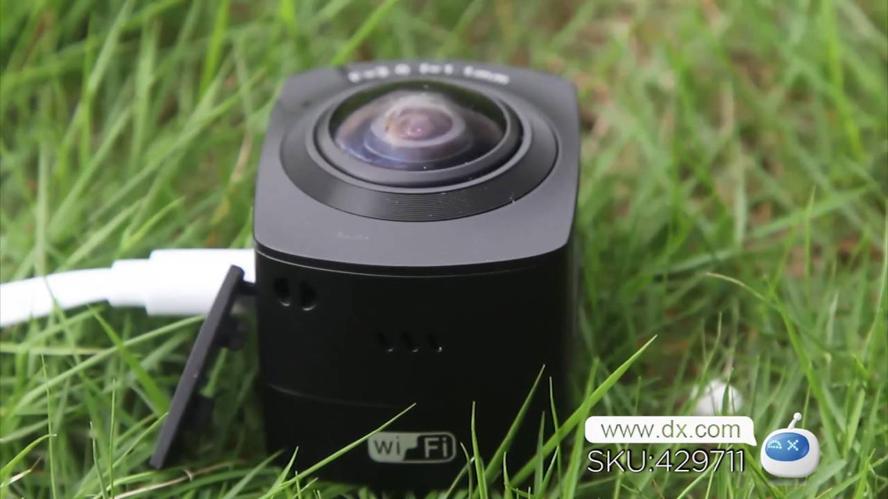 AMKOV AMK-100S 360 Degrees 1440P HD Wi-Fi Digital Sport Camera