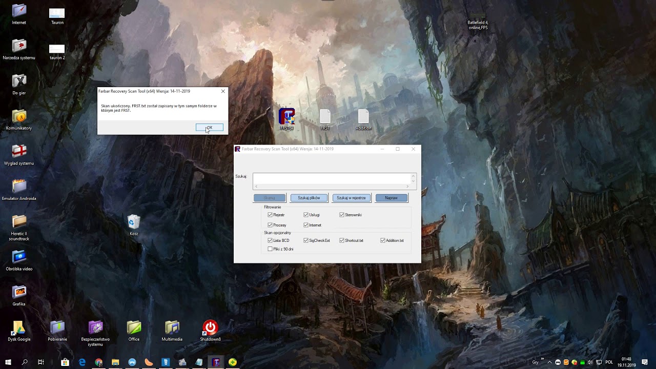 FRST - instrukcja wygenerowania log&oacute;w z Windows