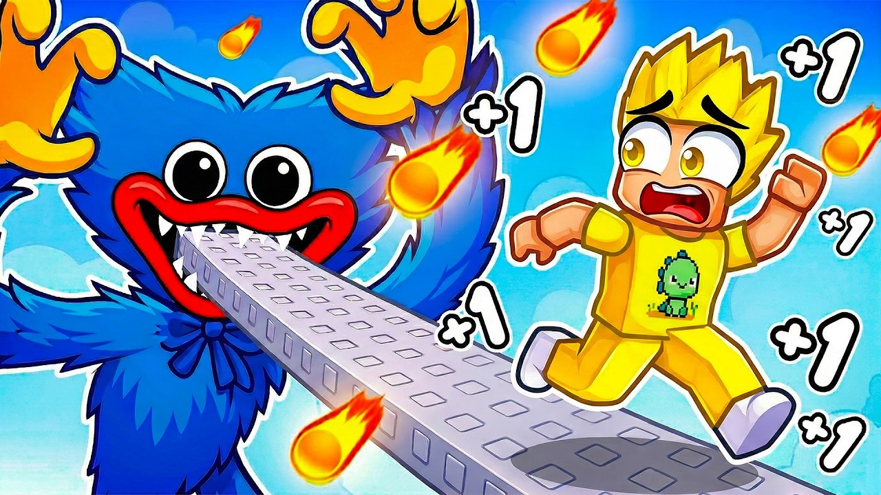 Her Saniye +1 Hızlanma Oyununda Katil HUGGY WUGGY Peşimde! 👹 | Roblox