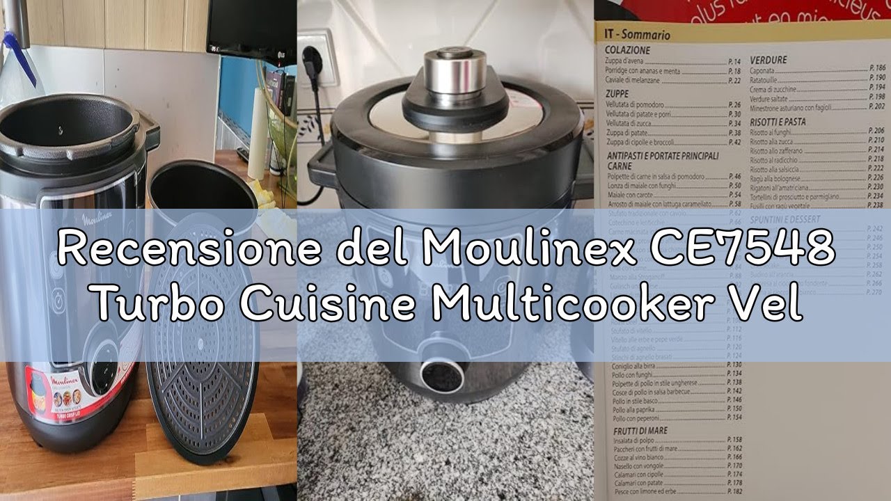 Recensione del Moulinex CE7548 Turbo Cuisine Multicooker Veloce, 5 Litri, Pentola a Pressione Elettr