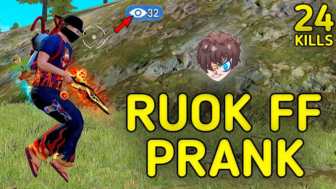 SOLO VS SQUAD || RUOK FF PRANK😆!!! НЕОСТАНОВИМЫЙ ГЕЙМПЛЕЙ С НАБОРОМ RUOK FF || 99% ВЫСТРЕЛОВ В ГО...