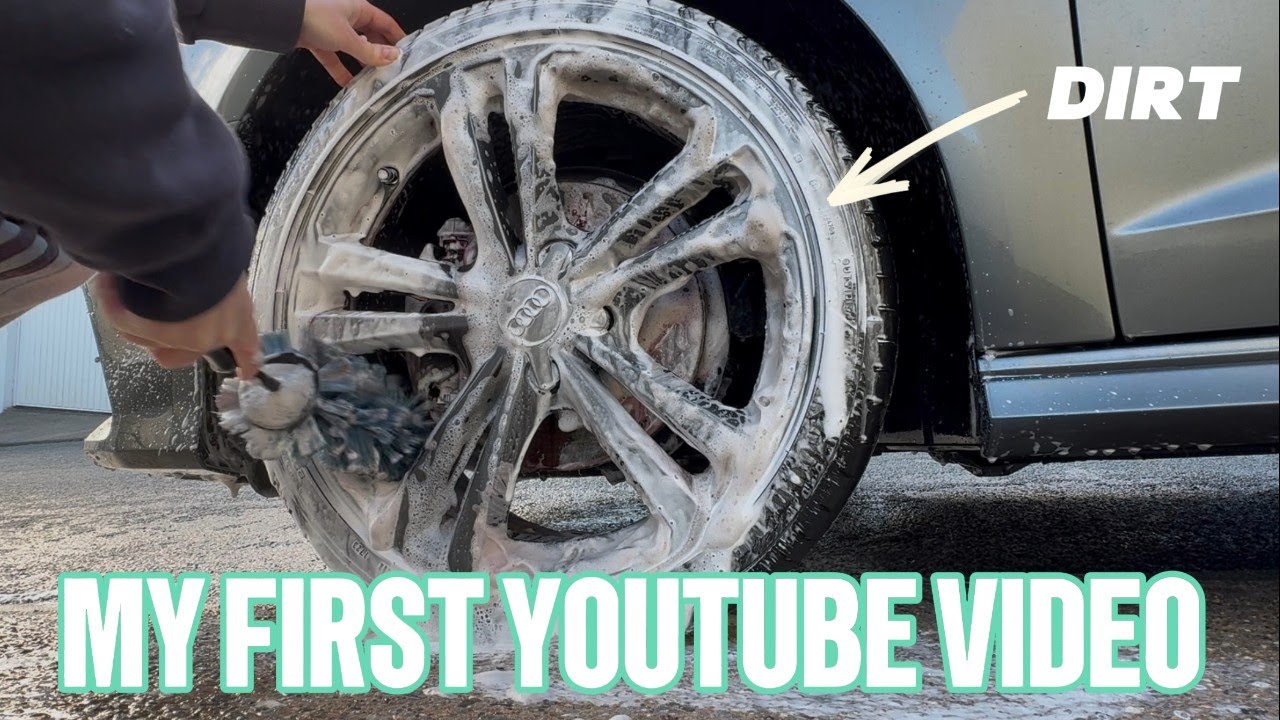 MY FIRST YOUTUBE VIDEO - Come and clean this dirty Audi A3 winter wheel with me!