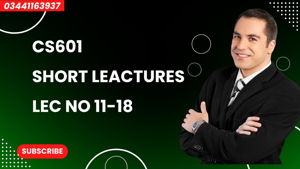 CS601 short lecture I Lecture no 3 , topic 11 to 18 // shortlectures 2025 // By Mr Sharjeel