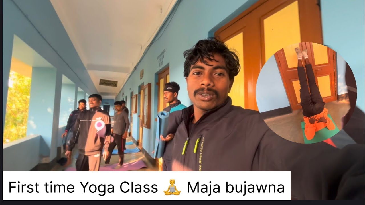 Yoga 🧘 class maja agya #vlogs video 