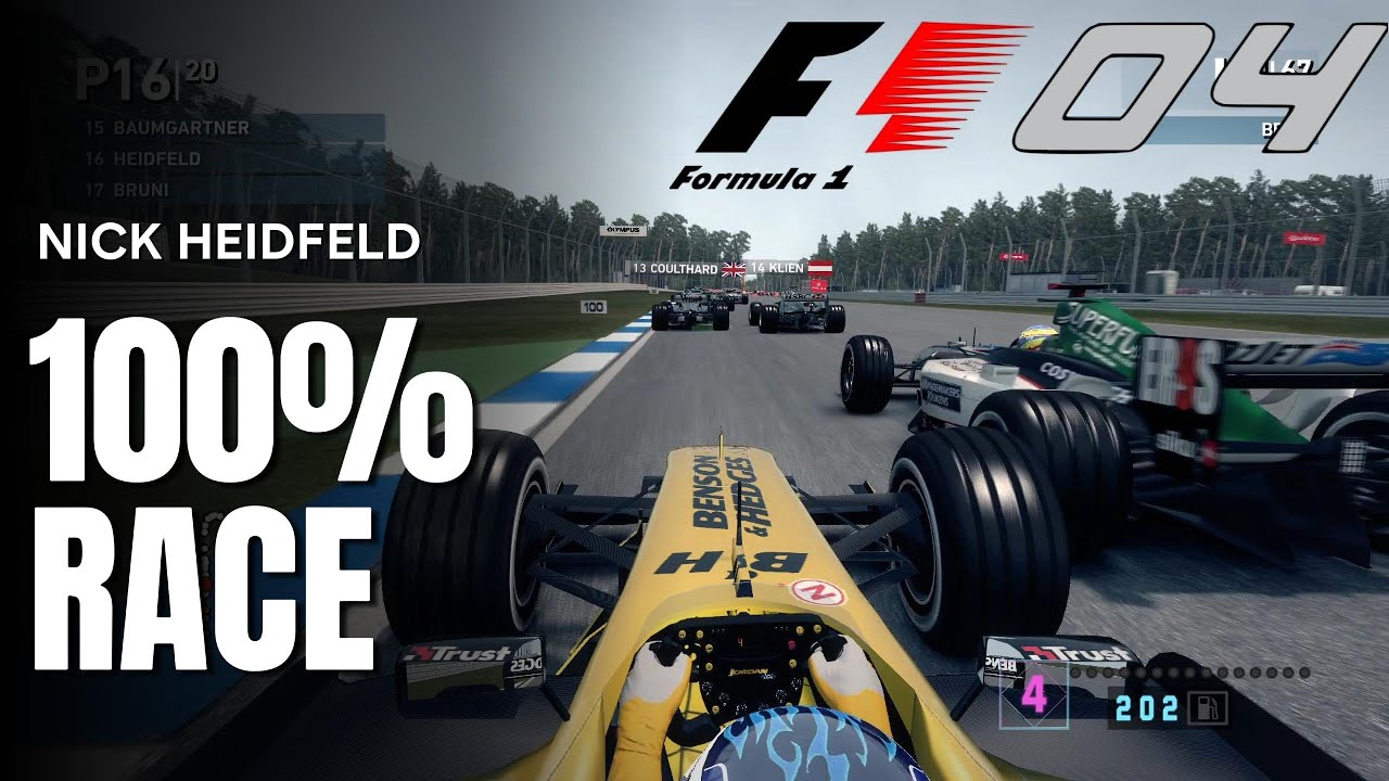 Nick Heidfeld's Jordan EJ14 F1 2004 Season Mod 100% Race at German GP (No Commentary)