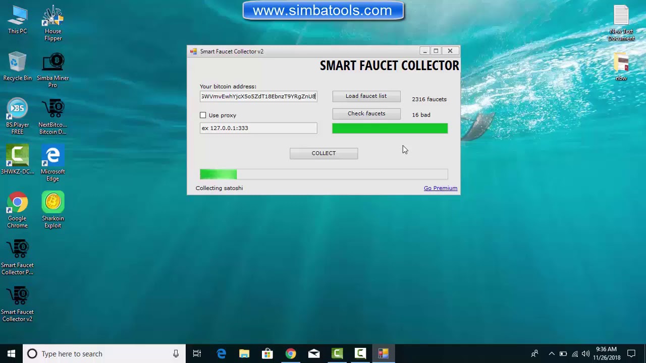 Smart Faucet Collector   Collect satoshi from faucet automat