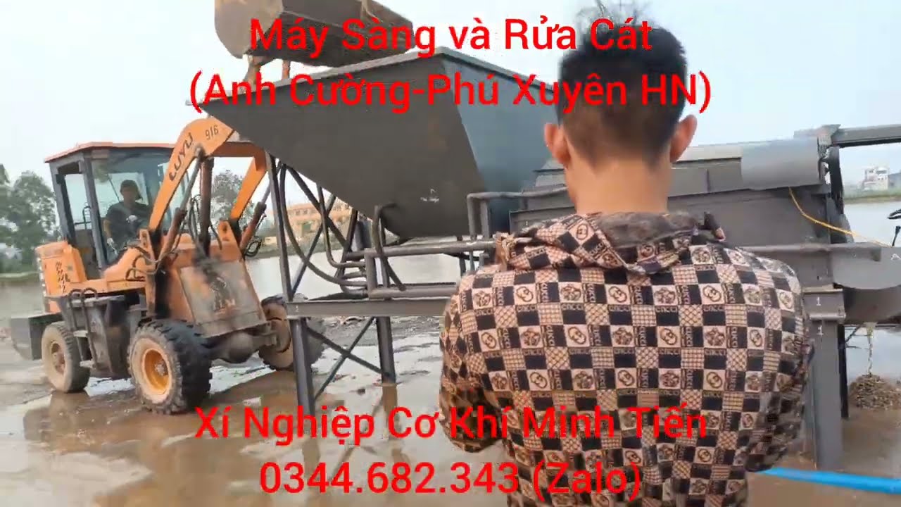Máy Sàng Và Rửa Cát Năng Suất 30-60 khối/h
