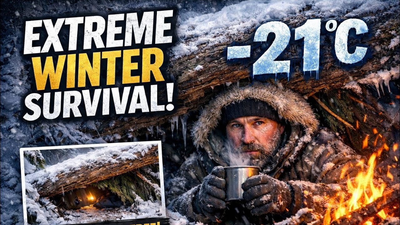 Extreme Winter Survival at -21&deg;C Under a Fallen Tree