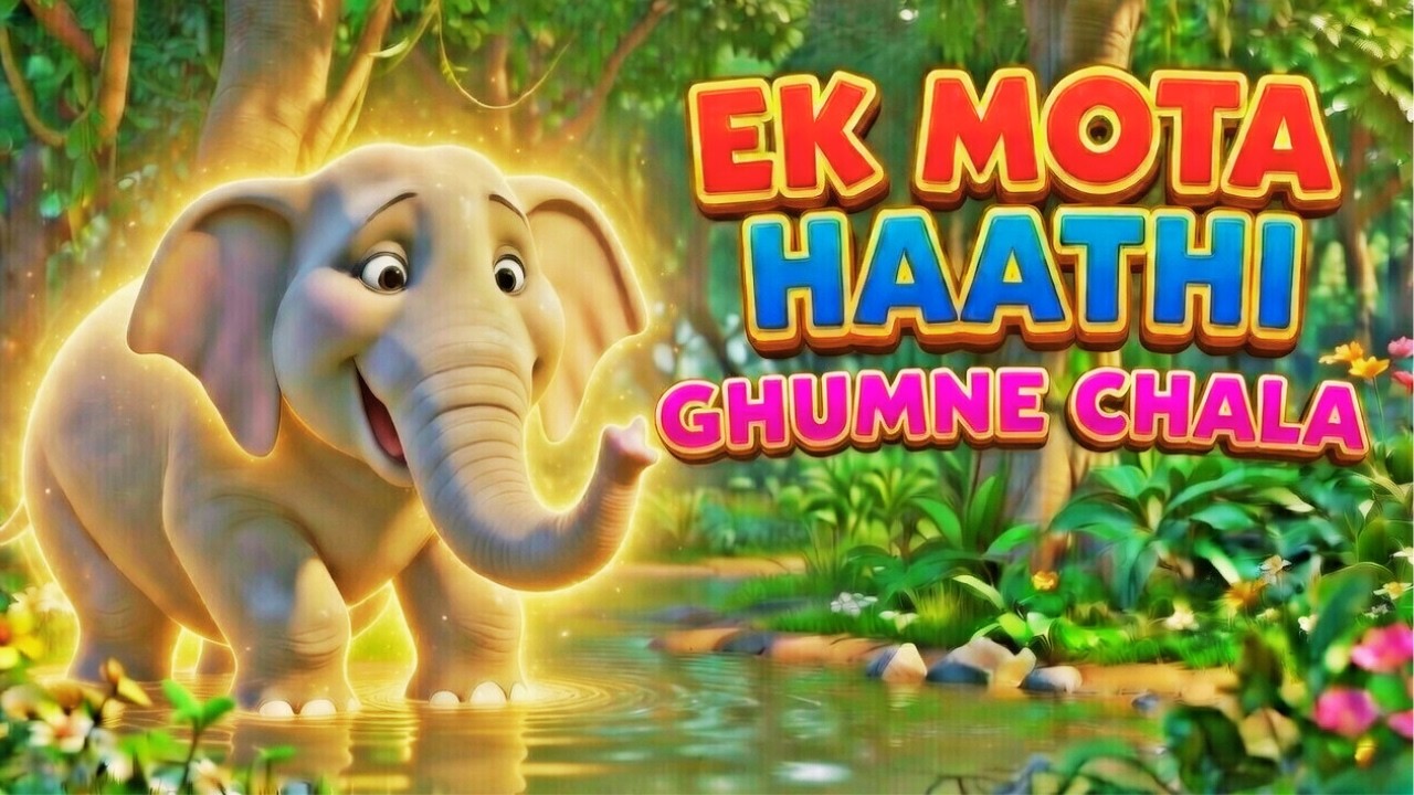Ek Mota Hathi Ghumne Chala, एक मोटा हाथी, Nursery Poems and Cartoon Songs for Kids Play 15 Minutes