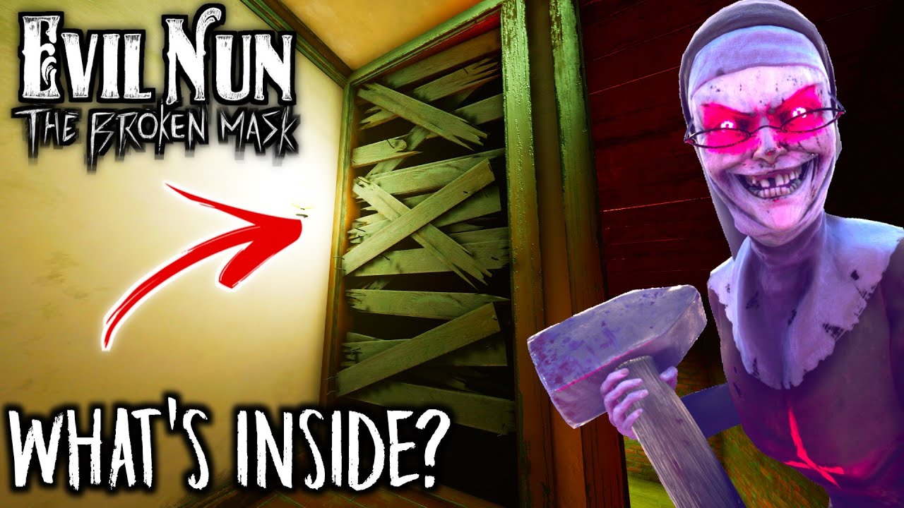 Evil Nun The Broken Mask - Открытие новой СЕКРЕТНОЙ КОМНАТЫ 😃 Что внутри? (English Video)