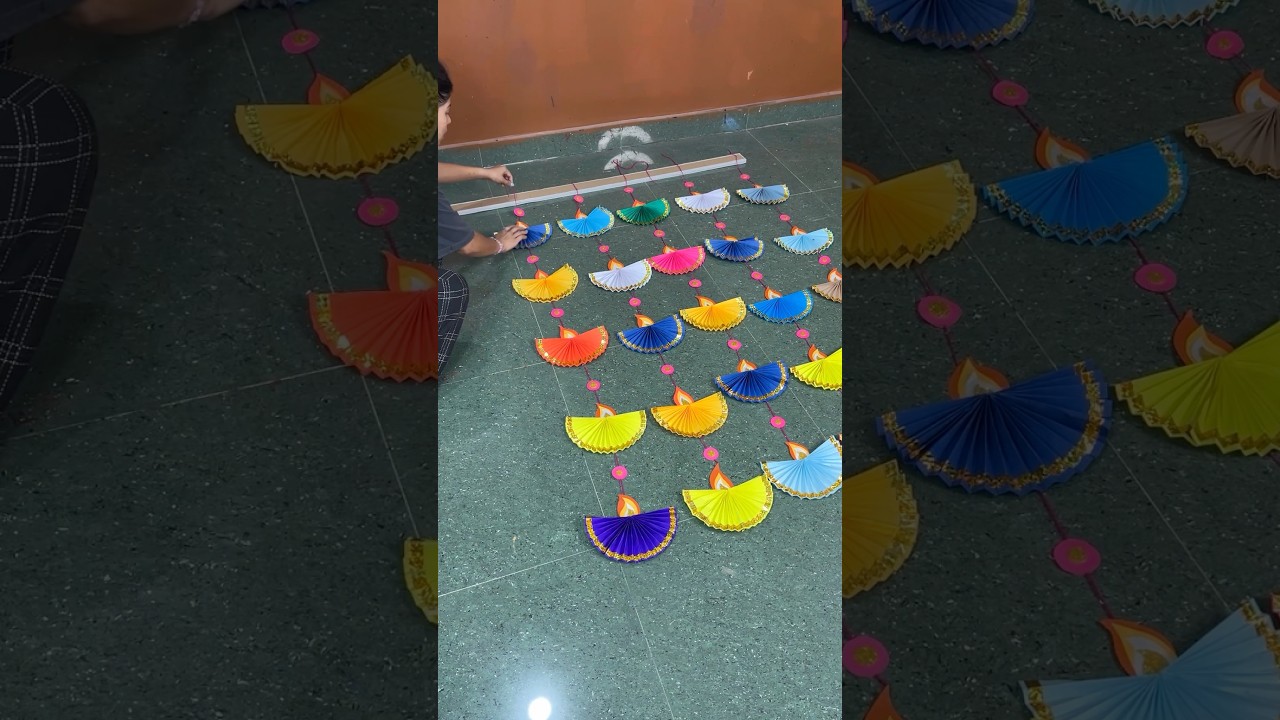 Diwali 🪔 decoration idea using paper #shorts #crafts #diwali