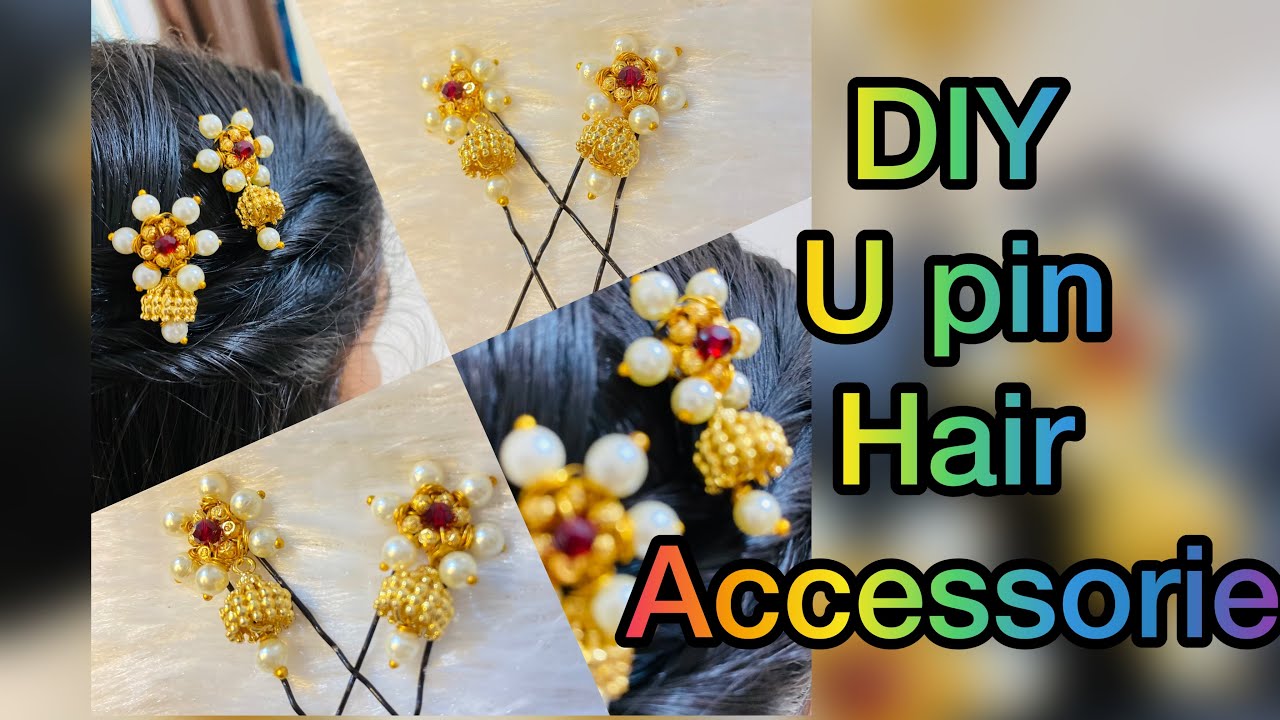 DIY Hair U Pin /hair accessories/#upin #handmade #jewellery #diy #marathi #vairalvideo #vairal