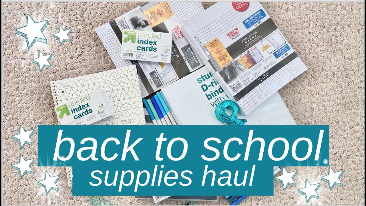 back to school supplies haul *realistic junior yr essentials*