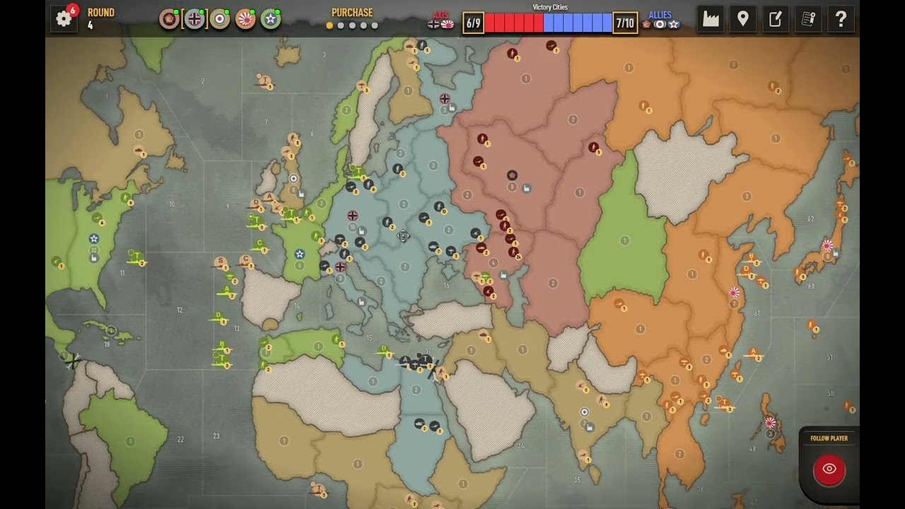 Allies to platinum #3: Losing both Russian fighters turn 1 (AA 1942 Online)
