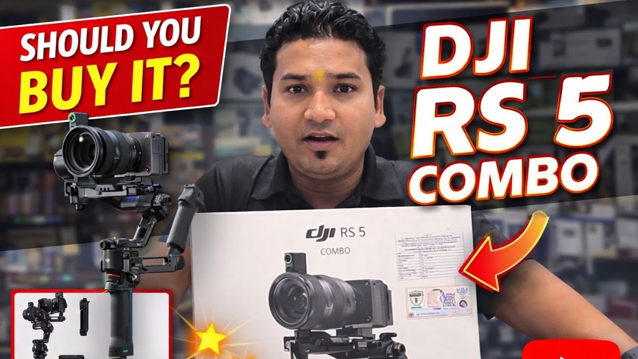 World's first DJI RS 5 combo detail review in Hindi ! #dji #gimbal #review #unboxing #sony 