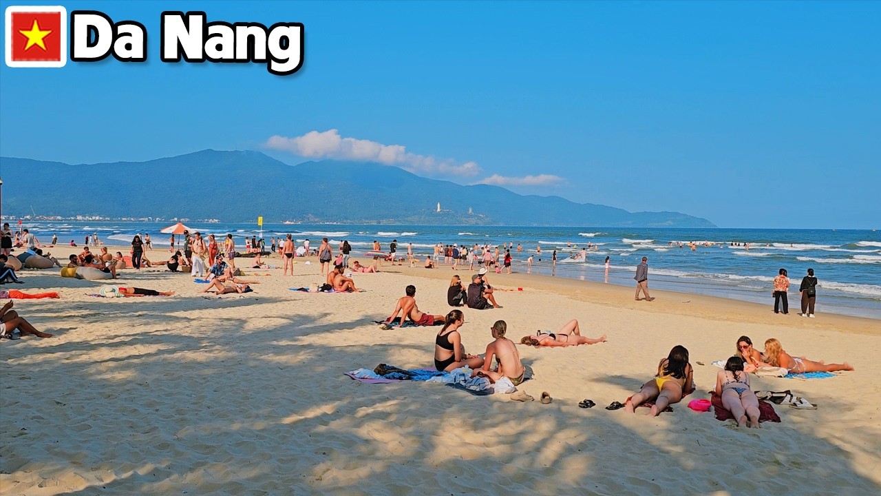 DA NANG VIETNAM Beautiful PHUOC MY Beach in Real Life - Chill Vibes Relaxing Travel Moments
