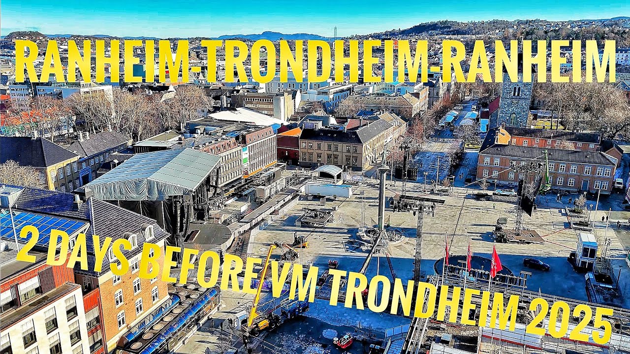 Ranheim-Trondheim-Ranheim.  Drone flight 2 days before VM Trondheim 2025