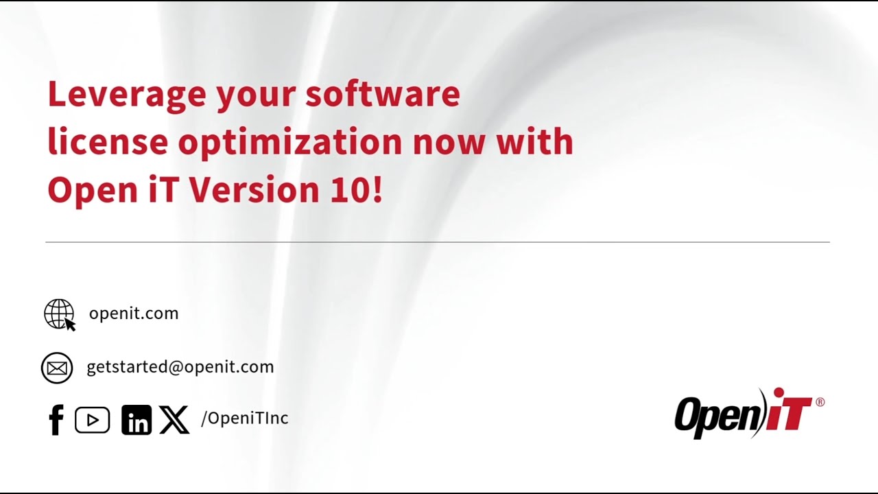 Open iT Software Suite Version 10