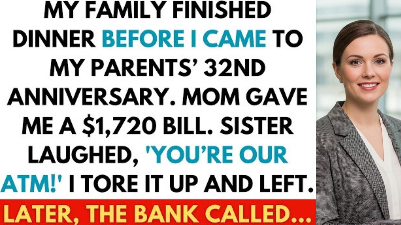 My Family Ate Without Me at Their 32nd Anniversary… Then Made Me Pay $1,720