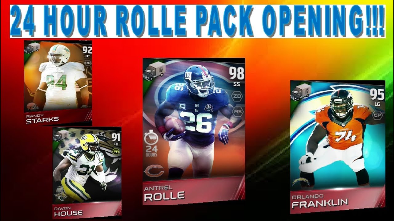 MUT 15- NFL MOVERS ANTRE ROLLE 24 HOUR PACK OPENING!!!!