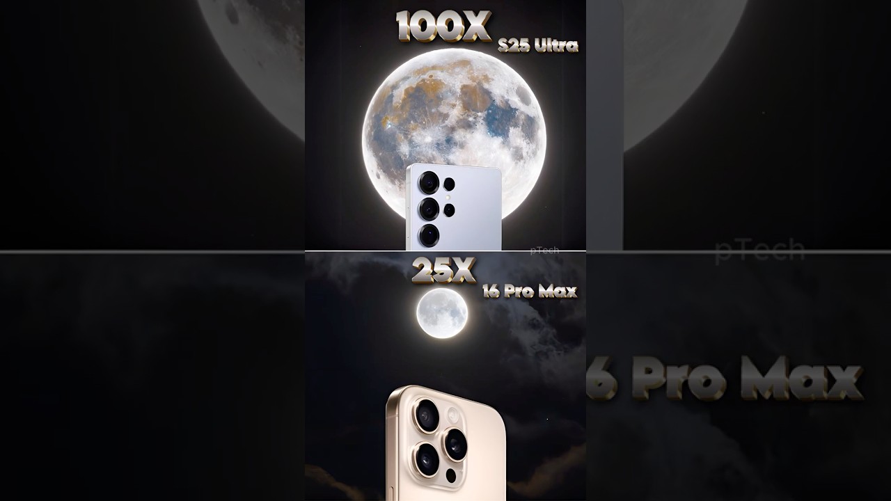 Samsung Galaxy S25 Ultra VS iPhone 16 Pro Max Live Moon Zoom Test