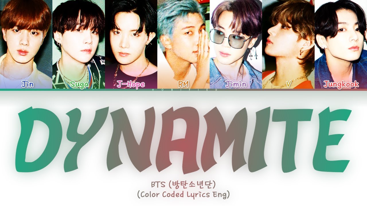 BTS (방탄소년단) &ndash; Dynamite (Color Coded Lyrics Eng)