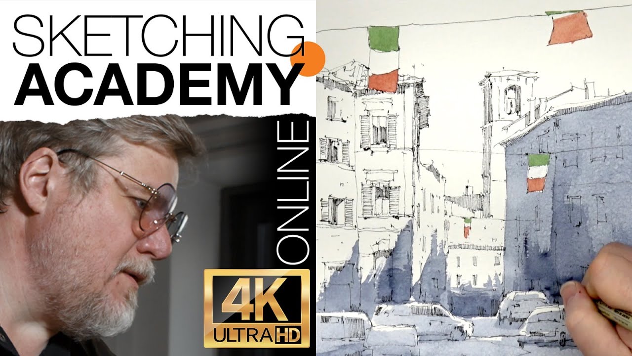 Sketching Academy Mondays, Ep. 14: Mixing Styles in One Sketch, Fabriano, Italy