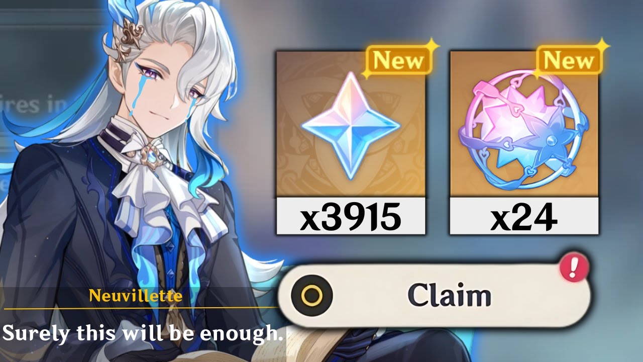BAD NEWS FOR F2P-PLAYERS! Only 3915 Primogems & 24 Pulls in Phase 2 of 6.3 For Zibai & Neuvillette!