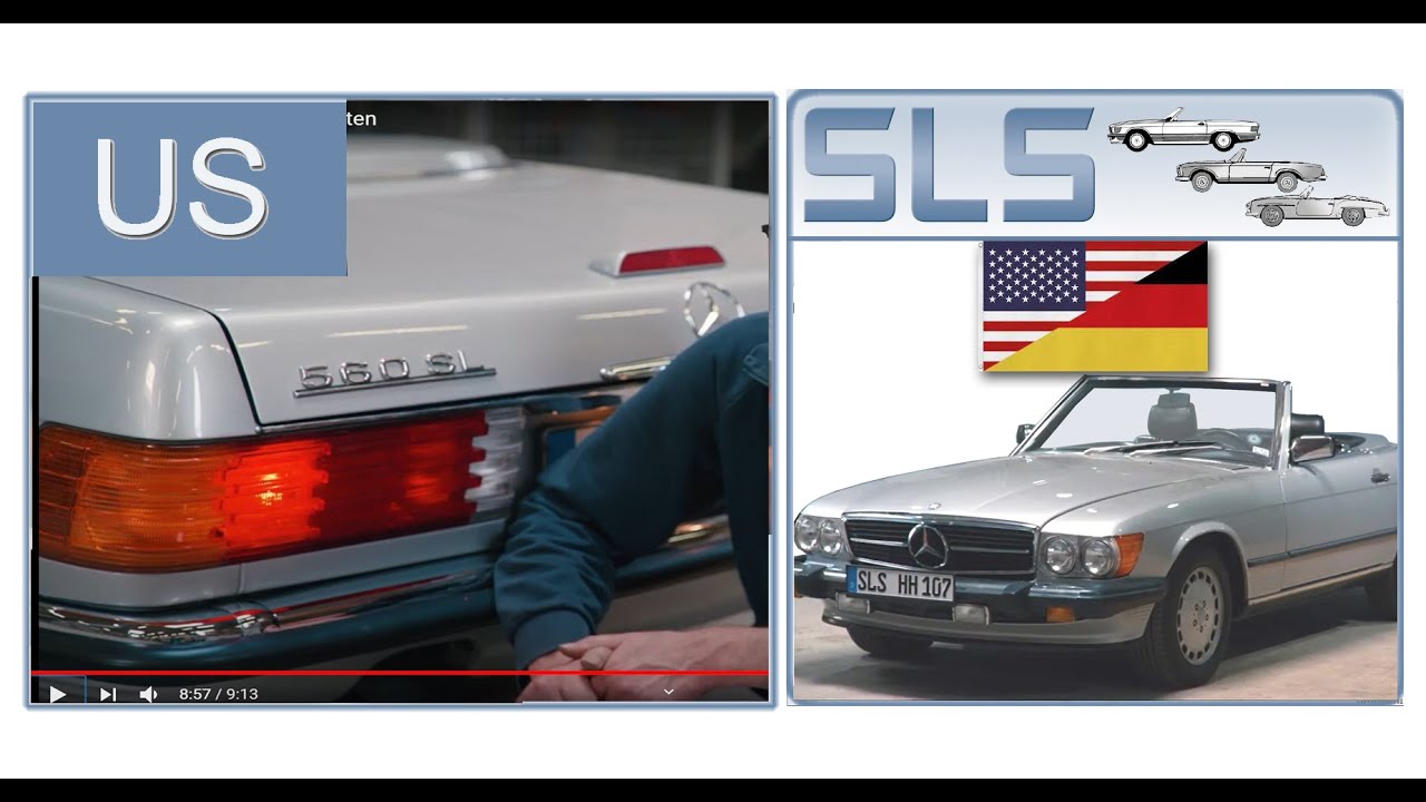 Mercedes 560SL USA R107 US Nebelschlußleuchte hinten umrüsten (nachrüsten)