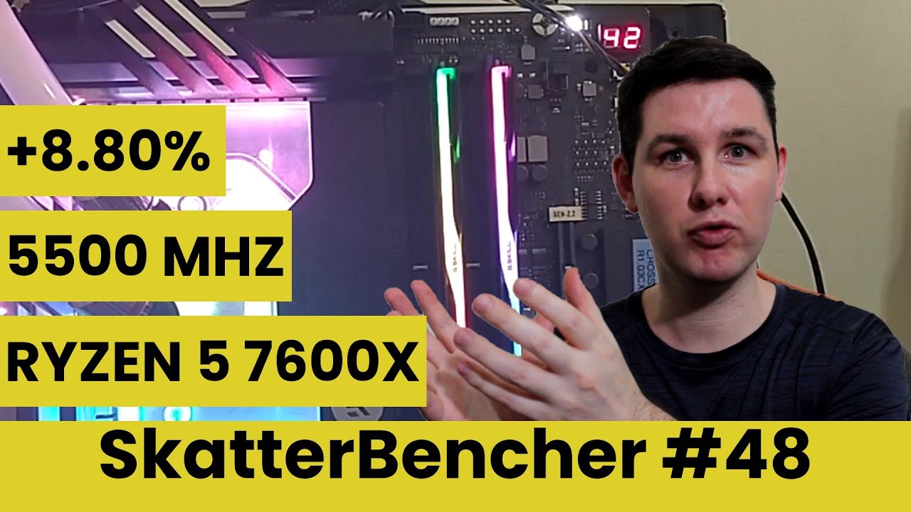 Ryzen 5 7600X Undervolt & Overclock to 5544 MHz With Strix X670E-F Gaming | SkatterBencher #48