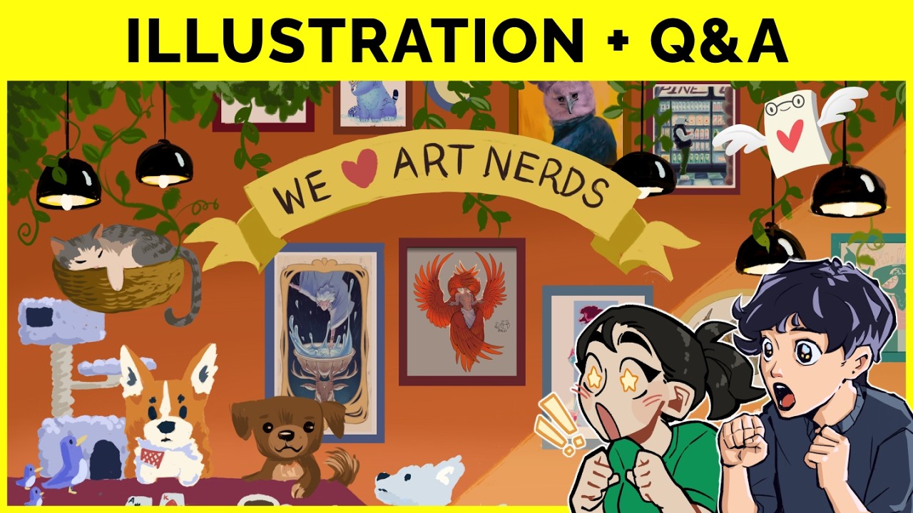 🔴 Illustrate with Josh & Fei | 12 Years of Art Nerd Wisdom (Artists Draw Together in Magma)