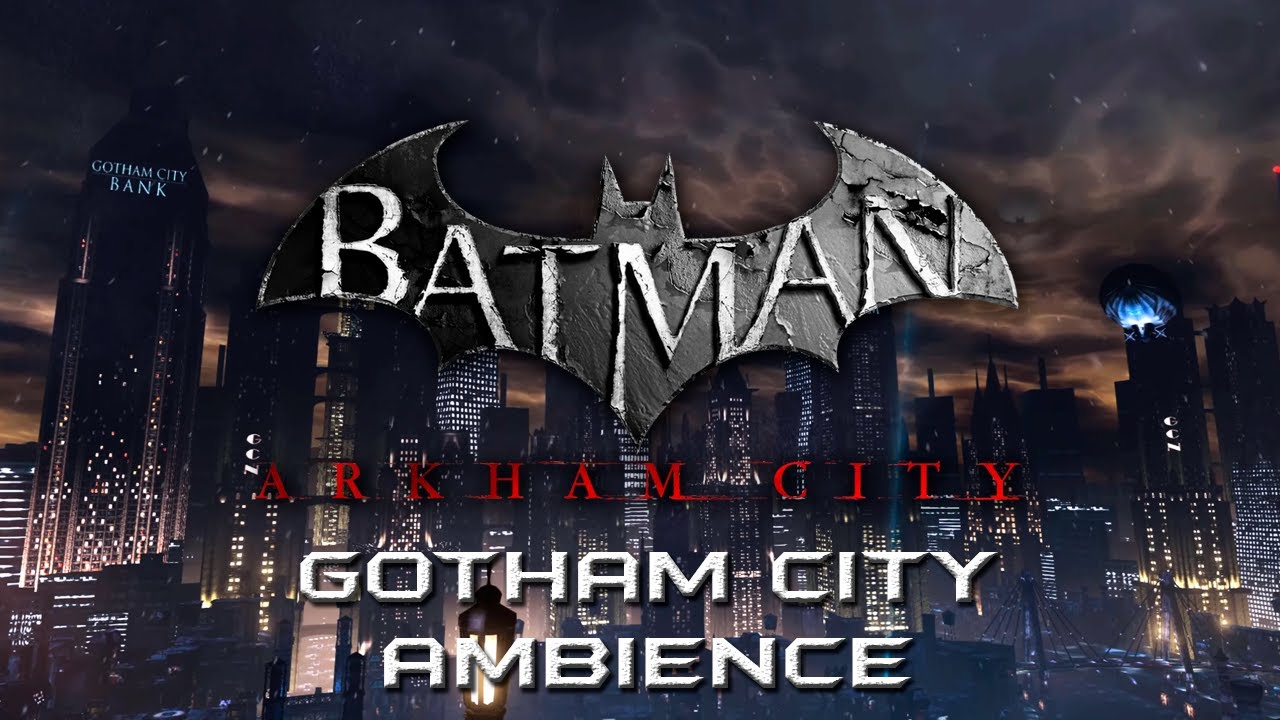 Batman: Arkham City Ambience | Christmas in Gotham City | Relaxing Soundscape ASMR Work/Study Sleep
